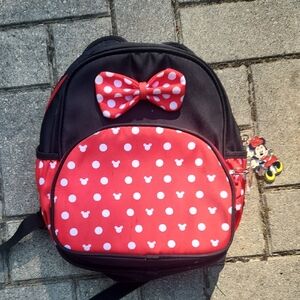 Disney Red and Black Minnie Mouse Backpack